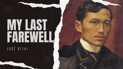 my last farewell tagalog|'My Last Farewell' by Jose Rizal .